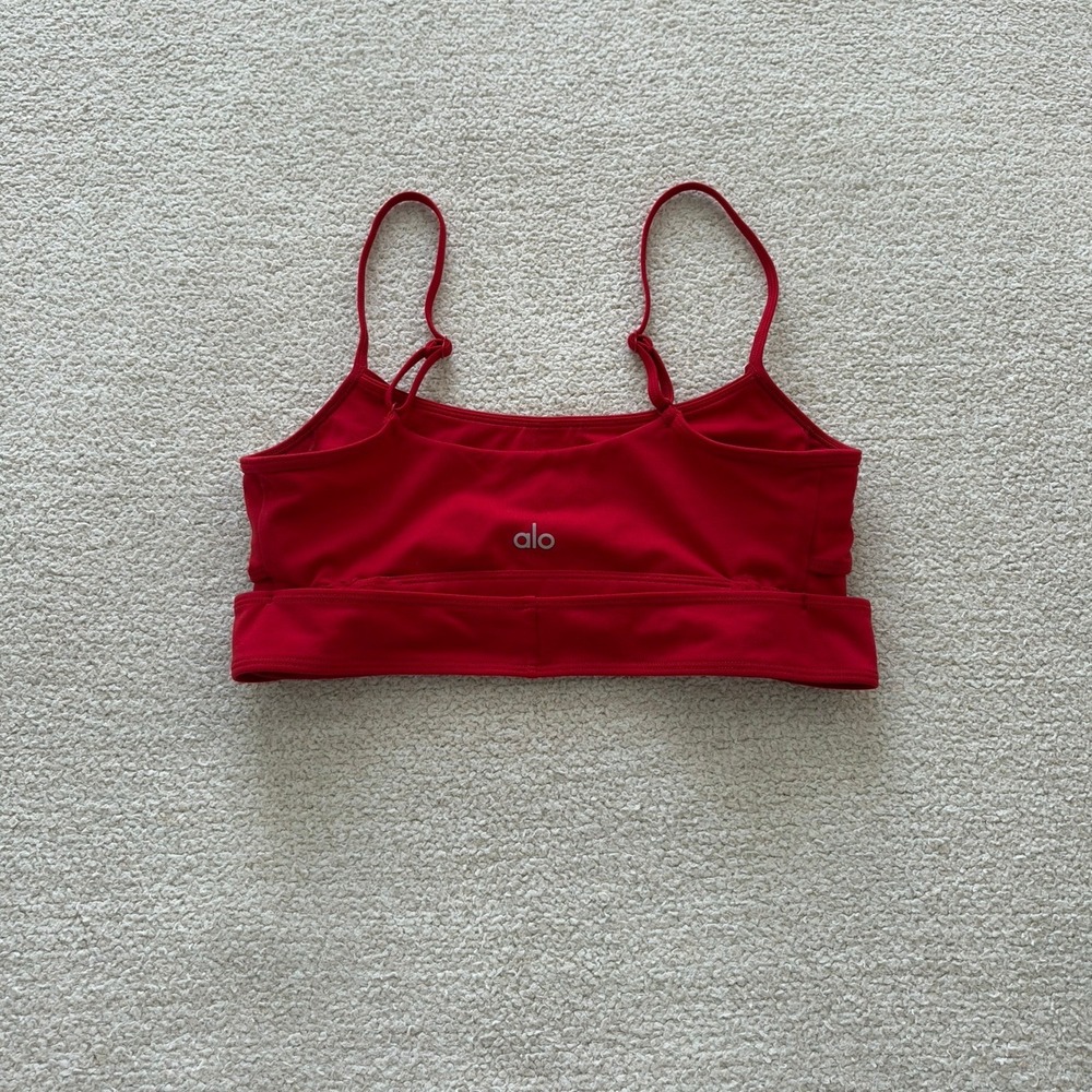 Alo Airbrush Enso Bra size Small in Classic Red